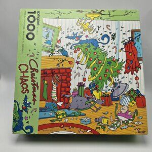 Springbok Christmas Chaos 1000 Piece Jigsaw Puzzle Hallmark Complete Cartoon